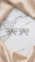 Silver Bow Earrings