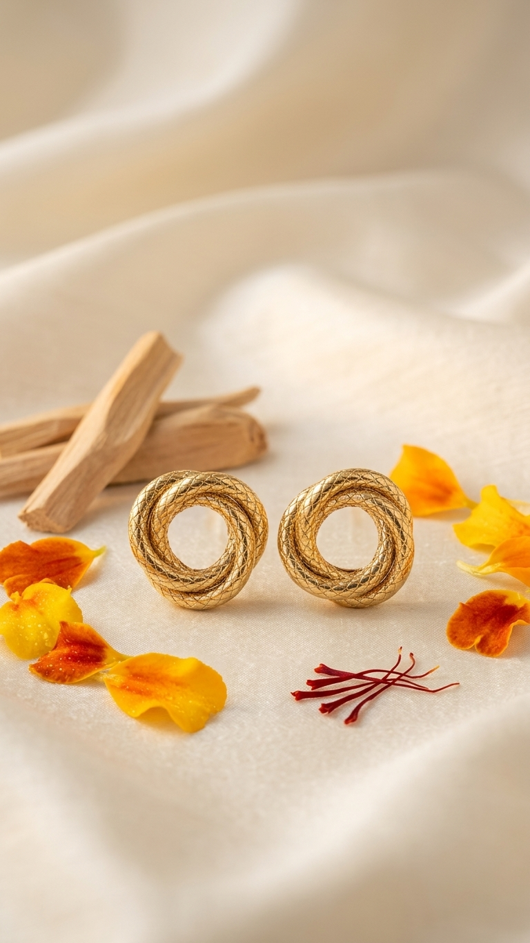Circle Textured Hoops